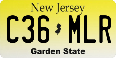 NJ license plate C36MLR