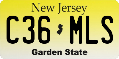 NJ license plate C36MLS
