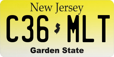 NJ license plate C36MLT