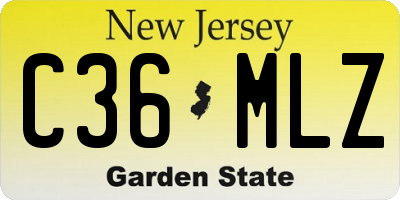 NJ license plate C36MLZ