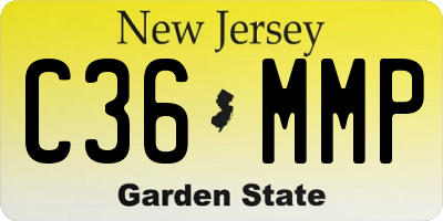 NJ license plate C36MMP
