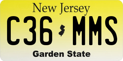 NJ license plate C36MMS
