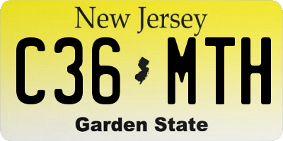NJ license plate C36MTH
