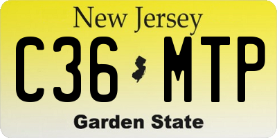 NJ license plate C36MTP