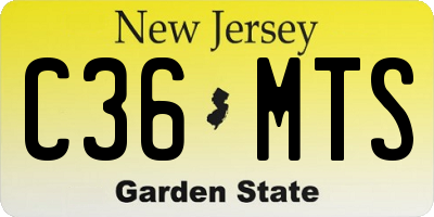 NJ license plate C36MTS