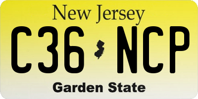 NJ license plate C36NCP