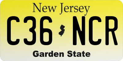 NJ license plate C36NCR