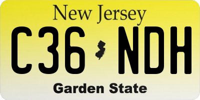 NJ license plate C36NDH