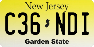 NJ license plate C36NDI