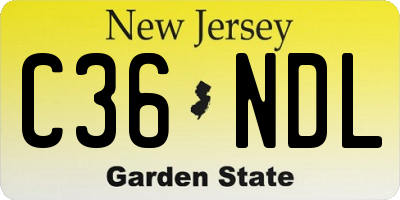 NJ license plate C36NDL