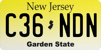 NJ license plate C36NDN