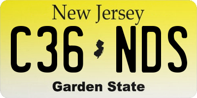 NJ license plate C36NDS