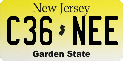 NJ license plate C36NEE
