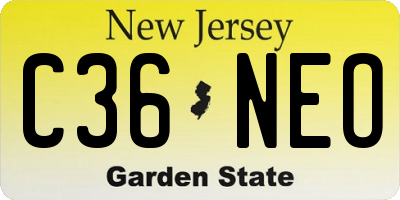 NJ license plate C36NEO