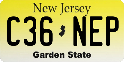 NJ license plate C36NEP
