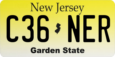 NJ license plate C36NER