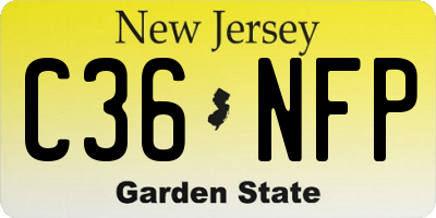 NJ license plate C36NFP