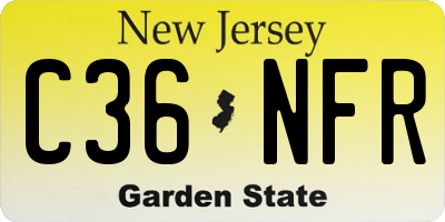 NJ license plate C36NFR