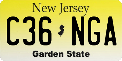 NJ license plate C36NGA