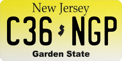 NJ license plate C36NGP