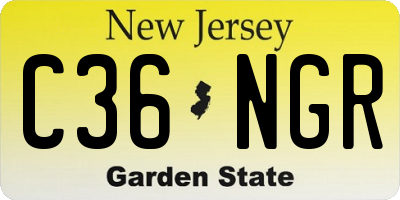 NJ license plate C36NGR