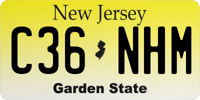 NJ license plate C36NHM