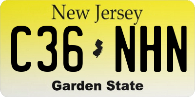 NJ license plate C36NHN