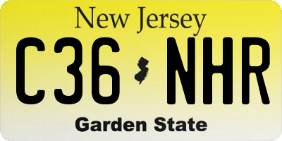 NJ license plate C36NHR