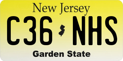 NJ license plate C36NHS