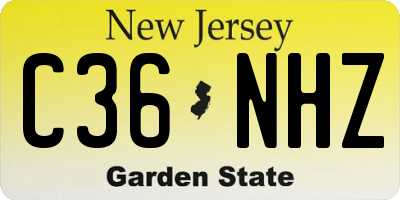 NJ license plate C36NHZ