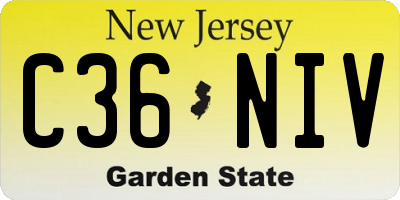 NJ license plate C36NIV