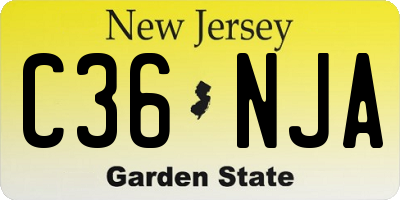 NJ license plate C36NJA
