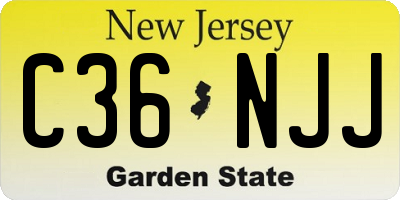 NJ license plate C36NJJ