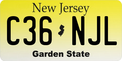 NJ license plate C36NJL