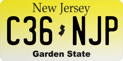 NJ license plate C36NJP