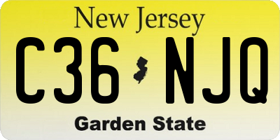 NJ license plate C36NJQ