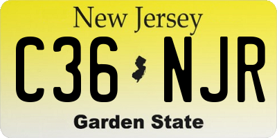 NJ license plate C36NJR