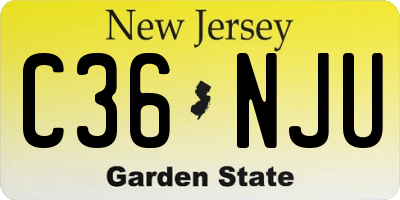 NJ license plate C36NJU