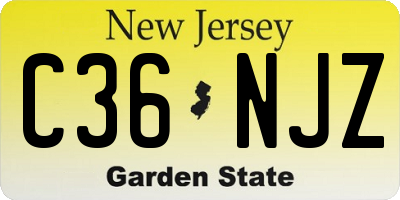 NJ license plate C36NJZ