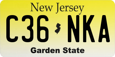 NJ license plate C36NKA