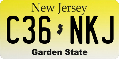 NJ license plate C36NKJ