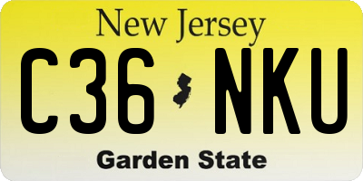 NJ license plate C36NKU