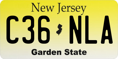 NJ license plate C36NLA