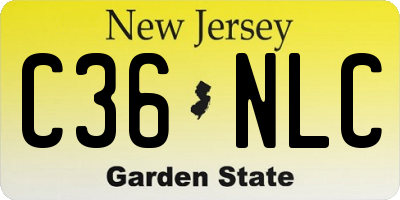 NJ license plate C36NLC
