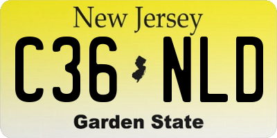 NJ license plate C36NLD