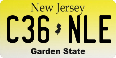 NJ license plate C36NLE