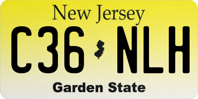 NJ license plate C36NLH