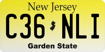 NJ license plate C36NLI