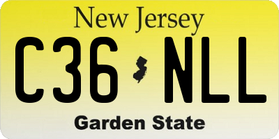 NJ license plate C36NLL