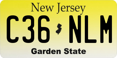 NJ license plate C36NLM